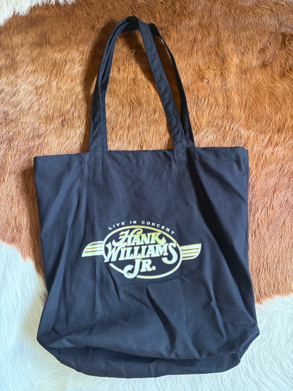 Hank Williams Jr. Black Concert Tote Bag